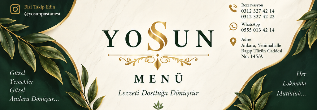 YOSUN Pastanesi Menü